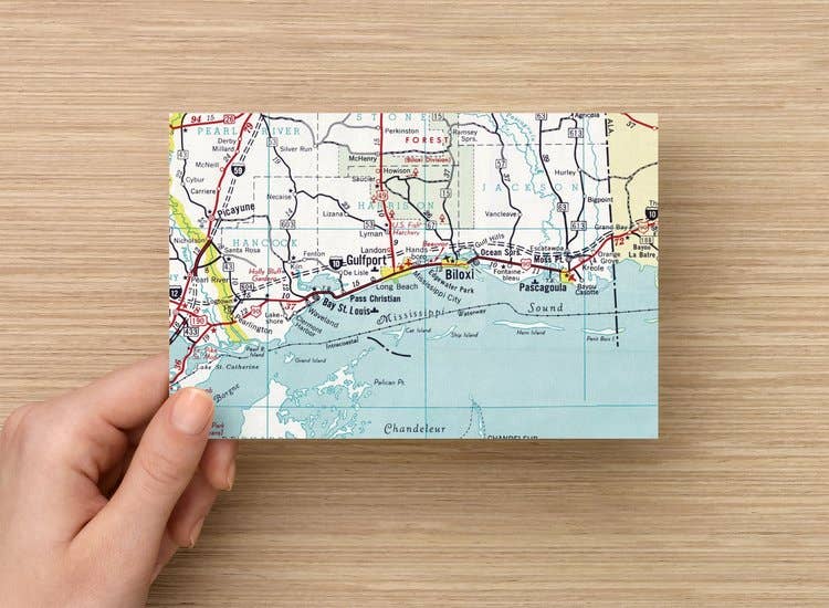 Port Angeles Map Postcard