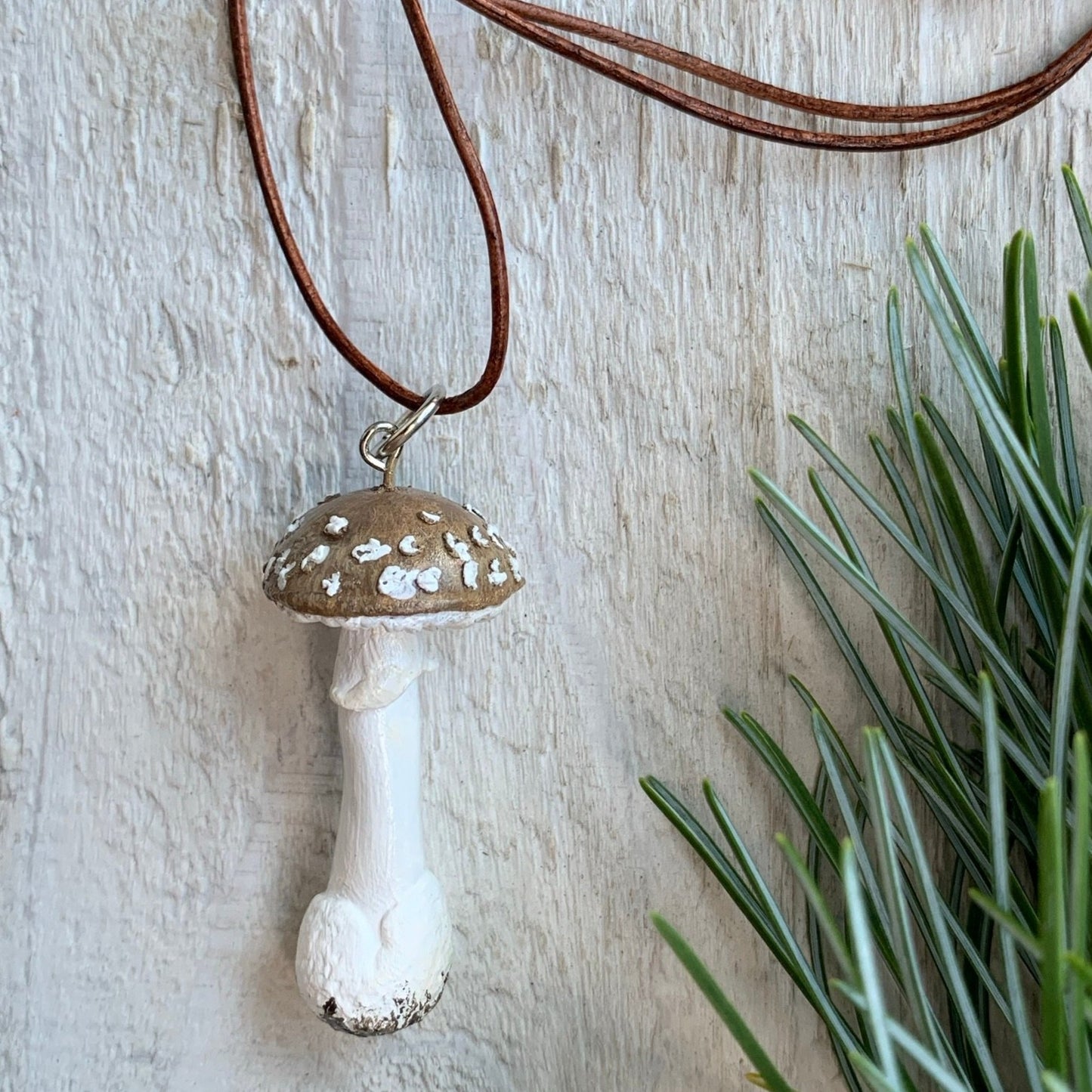 Amanita Pantherina Mushroom Necklace