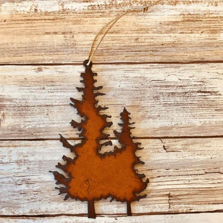 Double Pine Tree Ornament