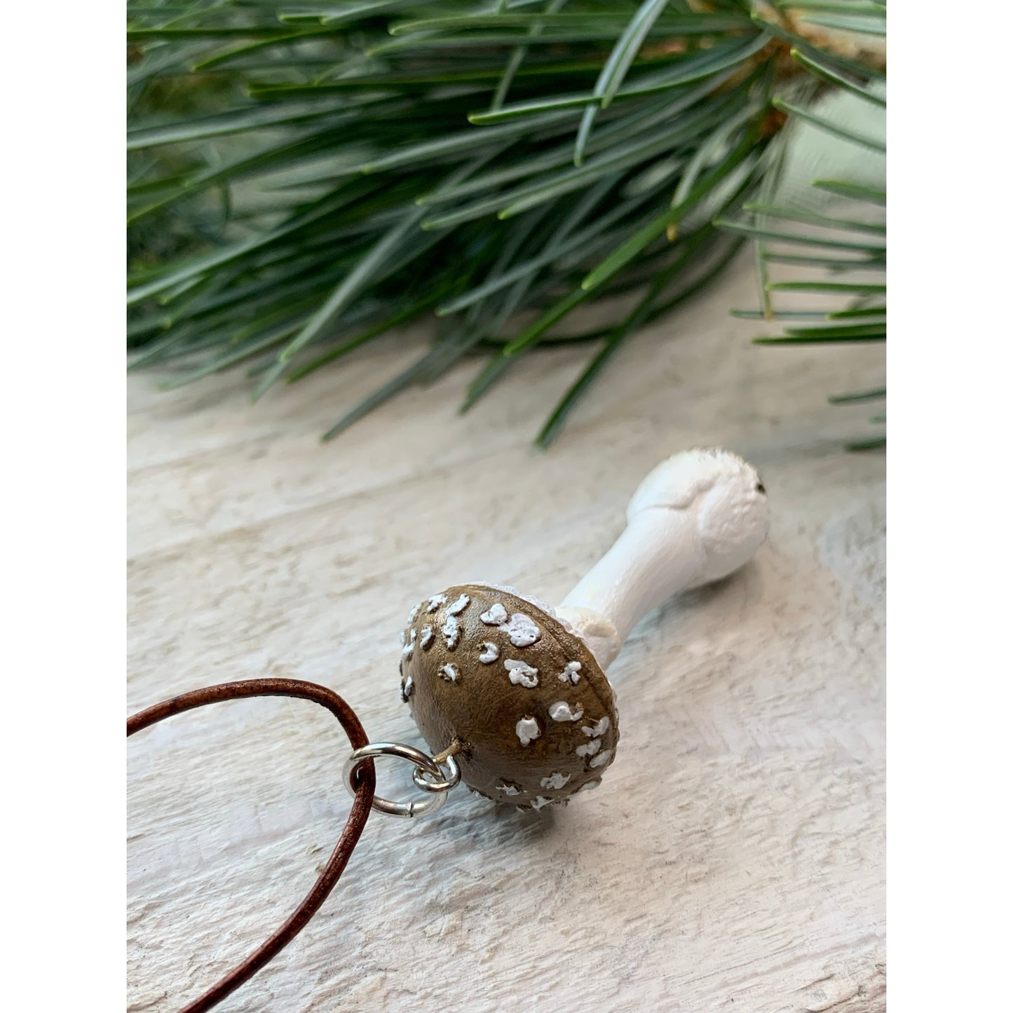 Amanita Pantherina Mushroom Necklace