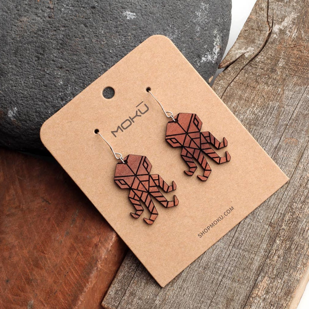 Octopus Wood Earrings