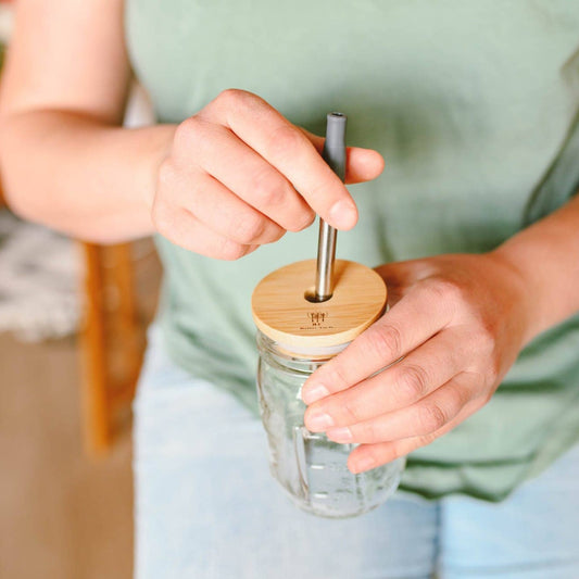 Standard Mouth Bamboo Mason Jar Lid