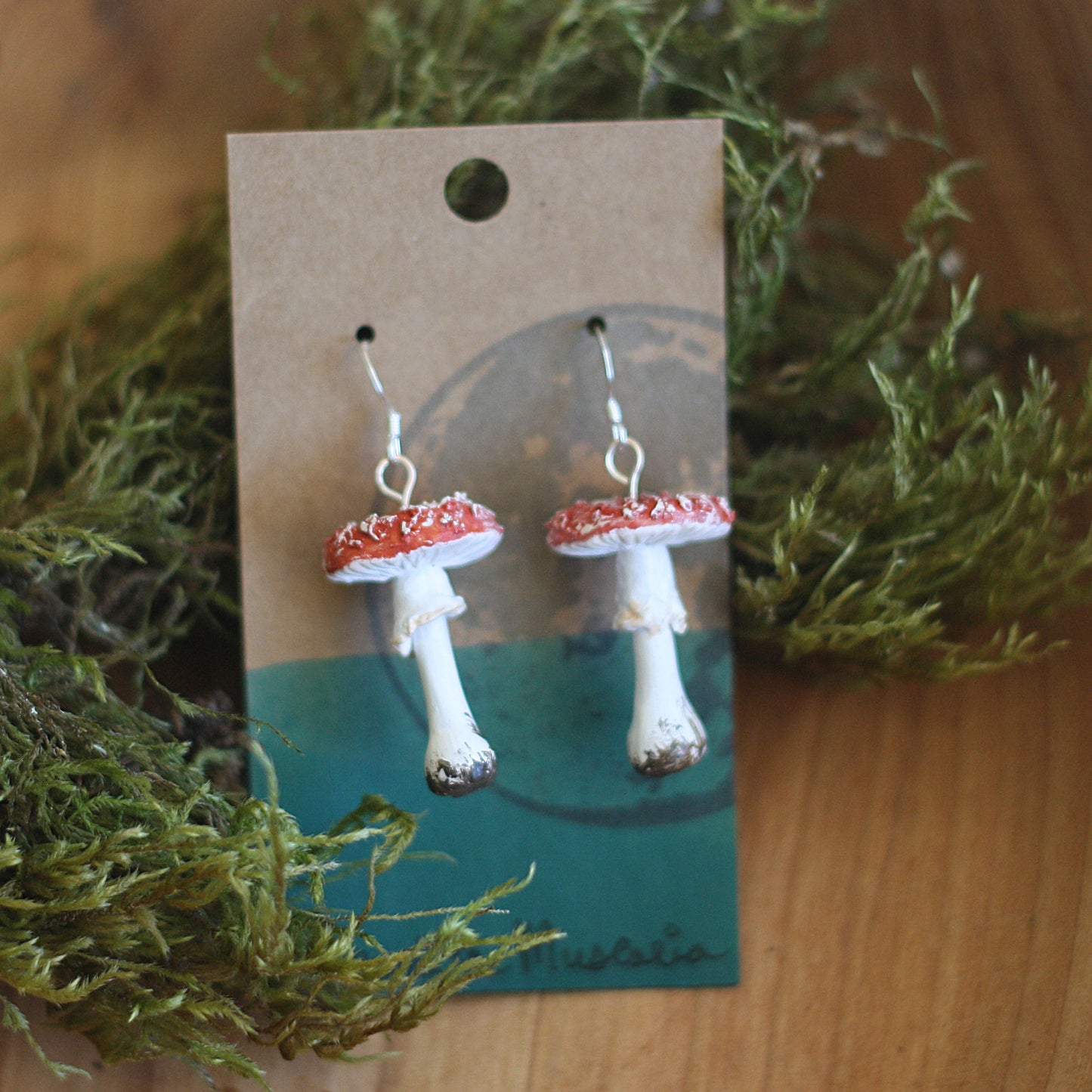 Amanita Muscaria Mushroom Earrings