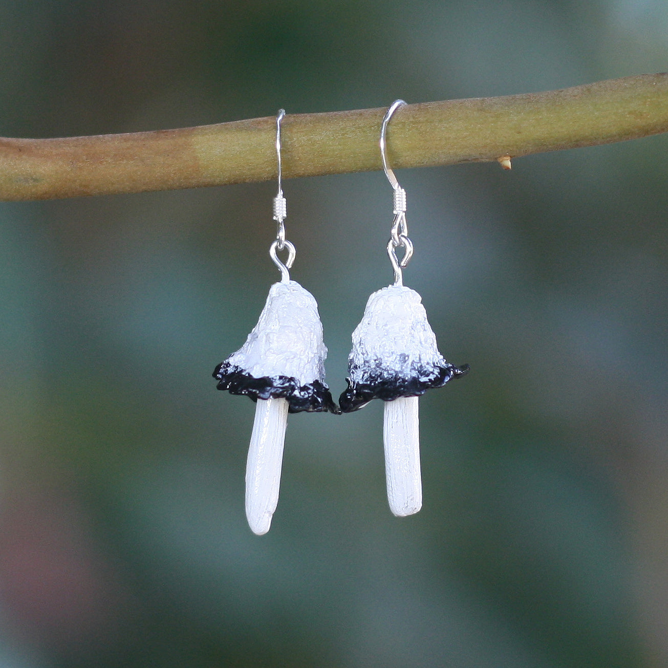 Inky Cap Mushroom Earrings