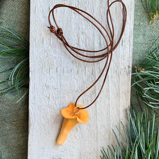 Chanterelle Mushroom Necklace