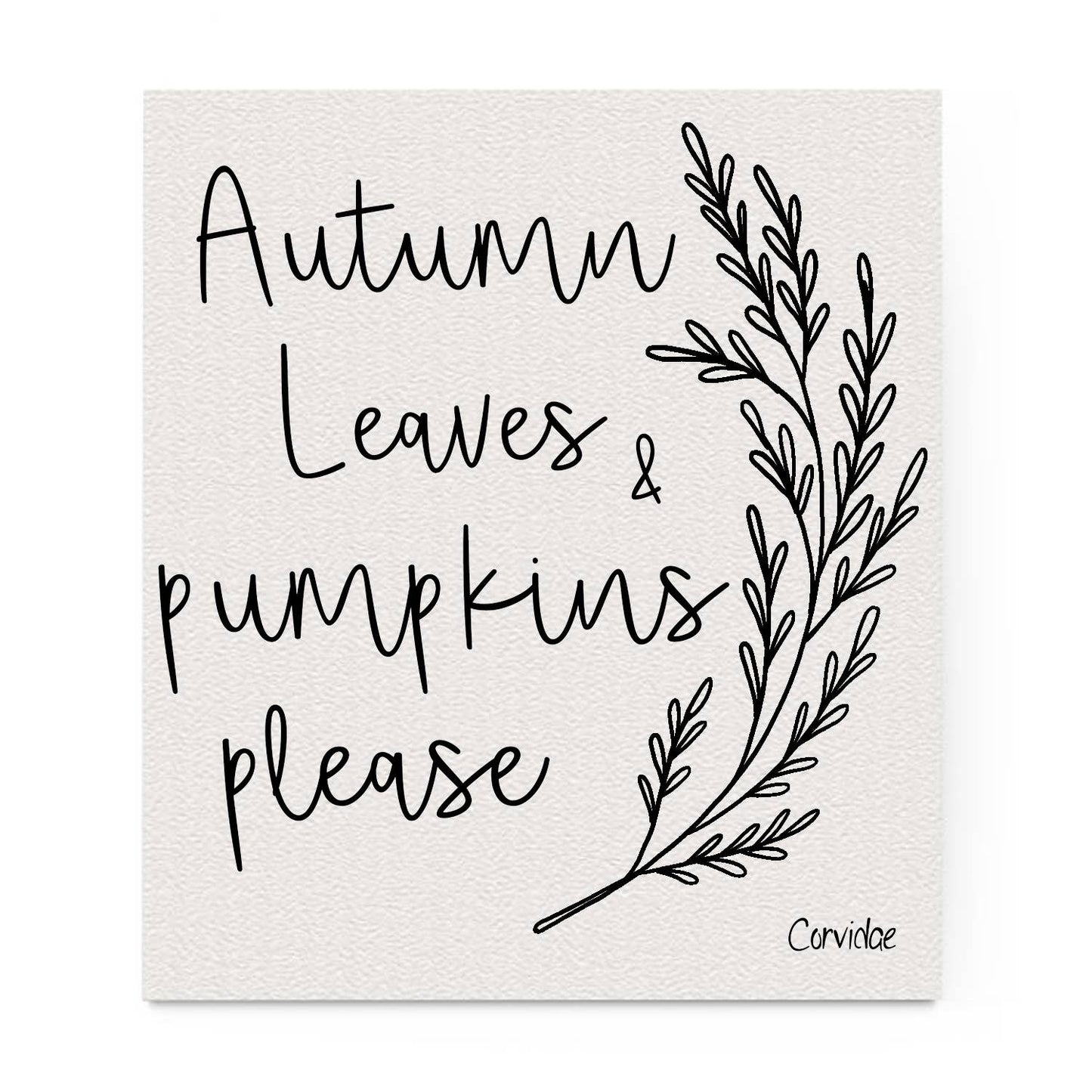 Pumpkins Please Fall Swedish Dishcloth