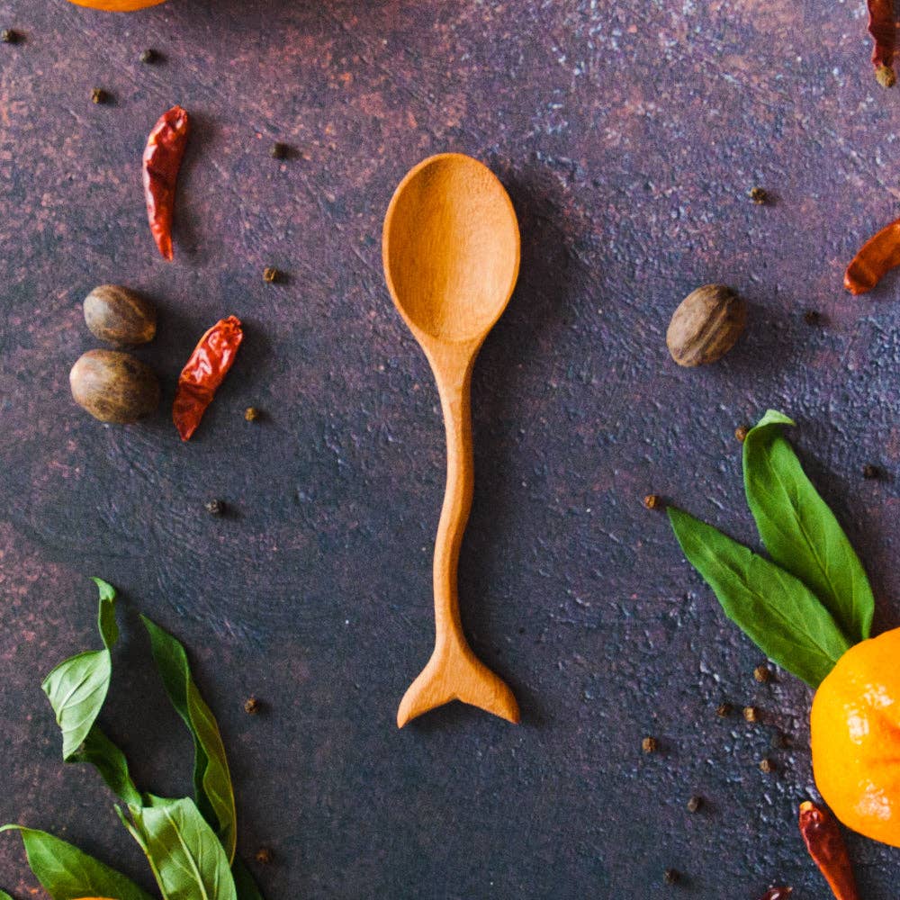 Wooden Whale Tail Spoon