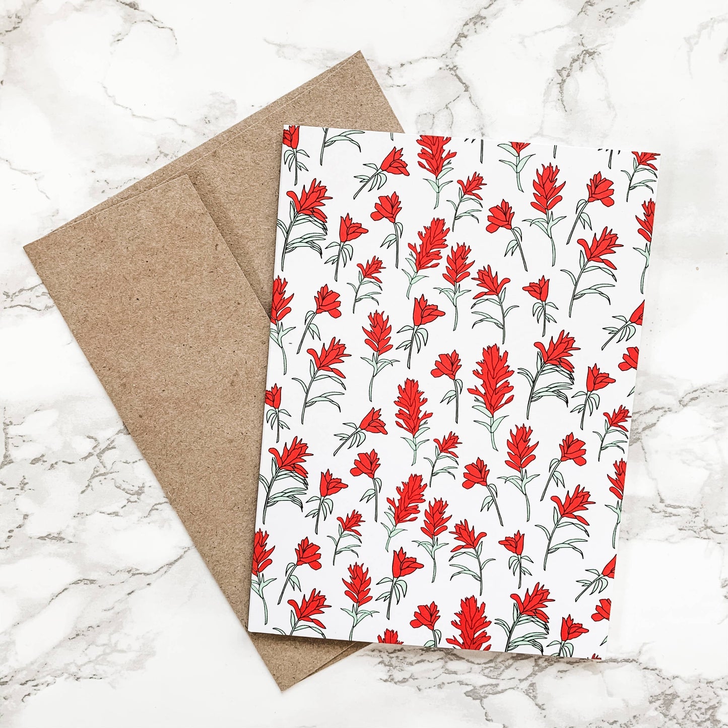 Indian Paintbrush Flower Wildflower Notecard