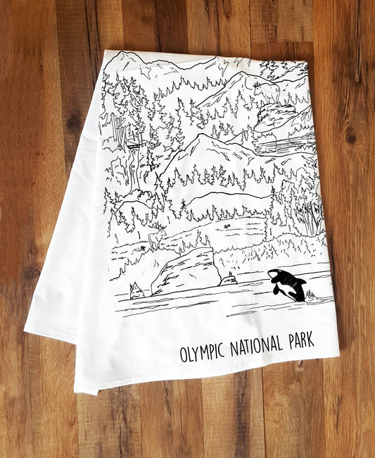 Olympic National Park Tea Towel