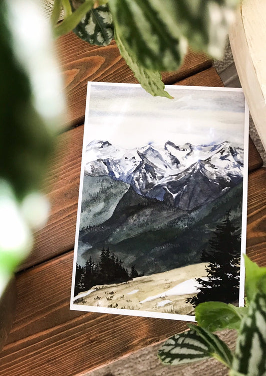Hurricane Ridge Watercolor Print