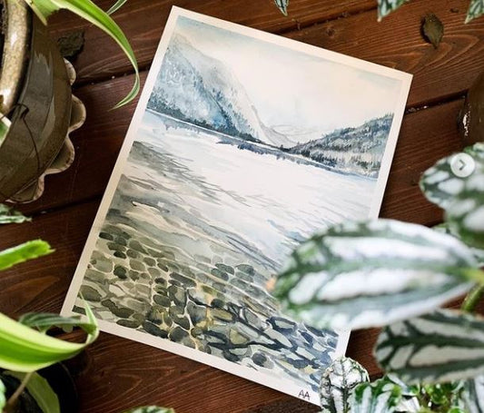 Lake Crescent Pebbles Print 8x10