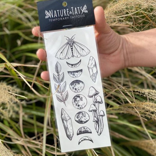 Moon Magic Temporary Tattoo Sheet