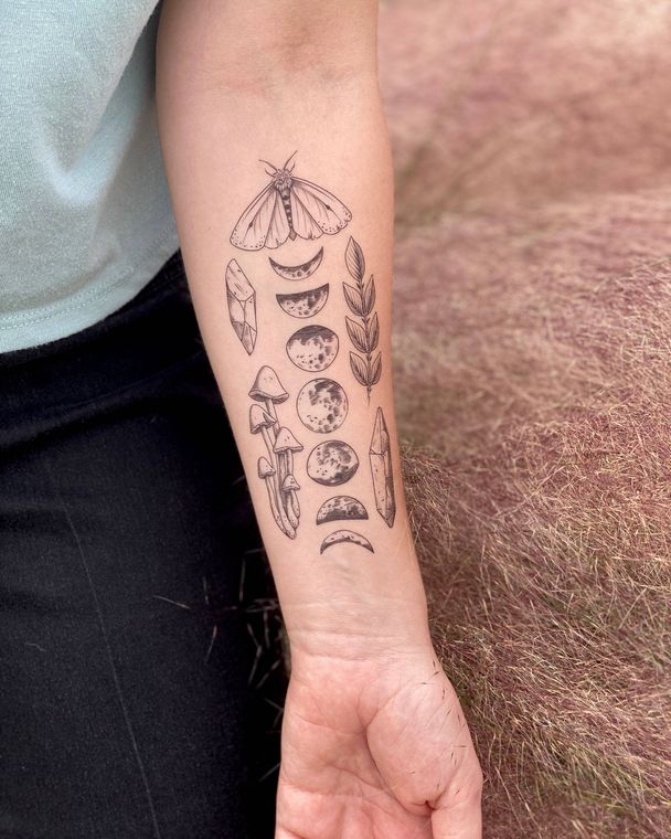 Moon Magic Temporary Tattoo Sheet
