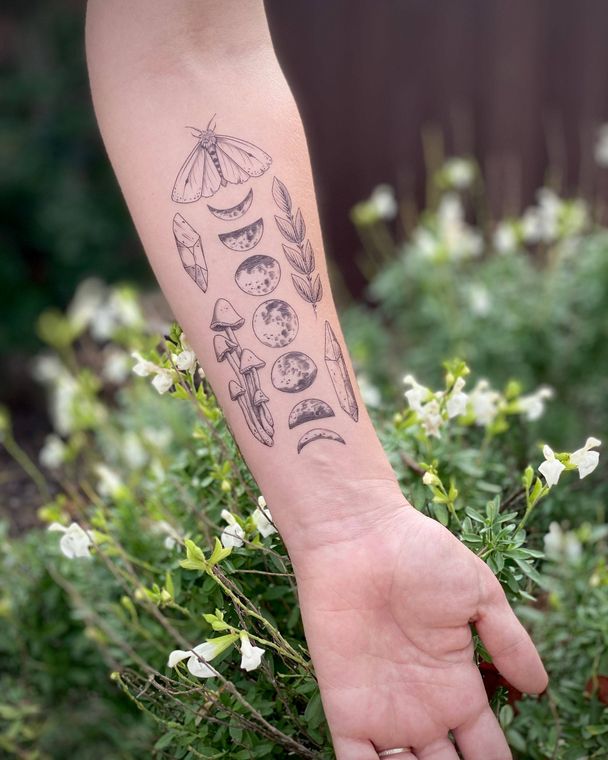 Moon Magic Temporary Tattoo Sheet