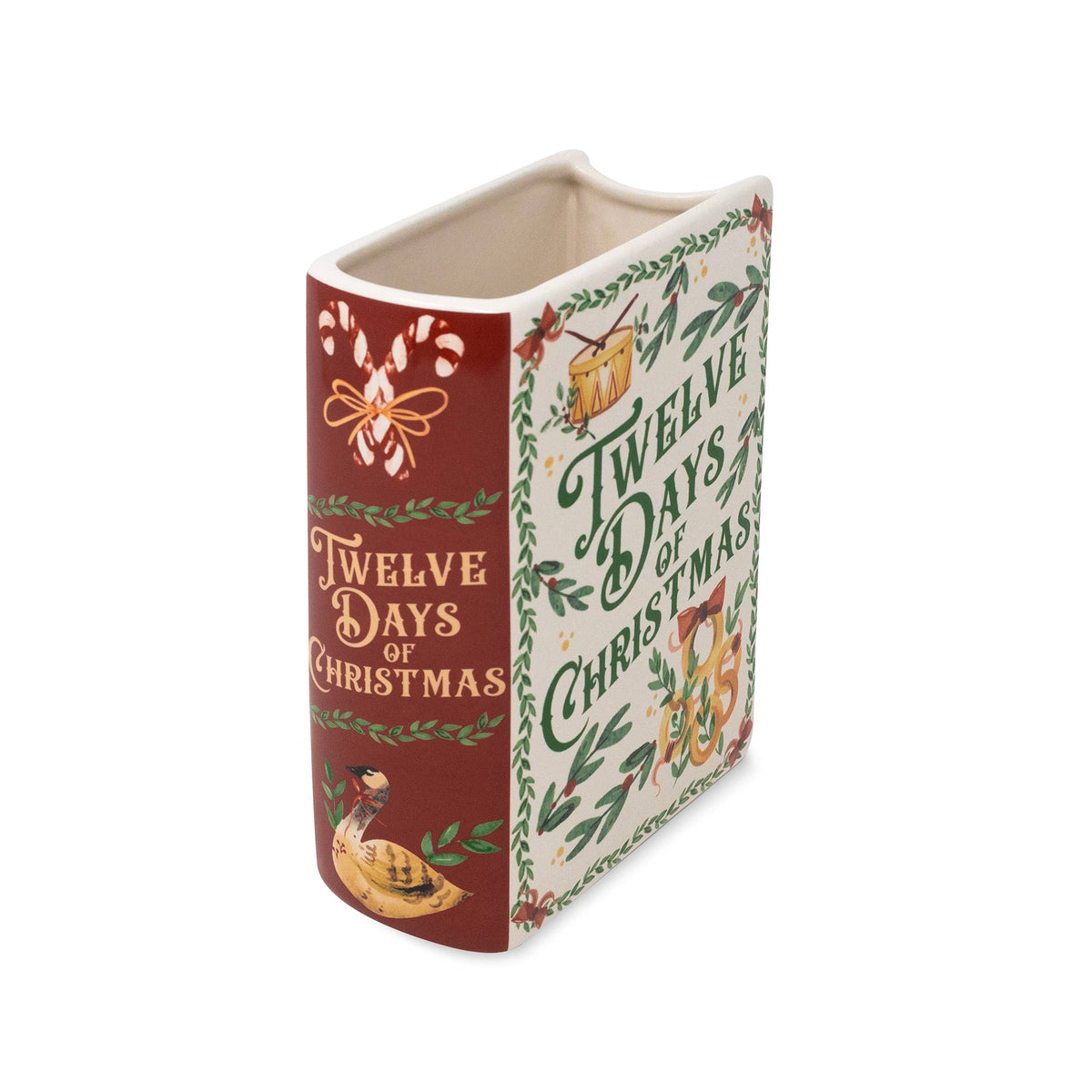 Large Book Vase, Twelve Days of Christmas