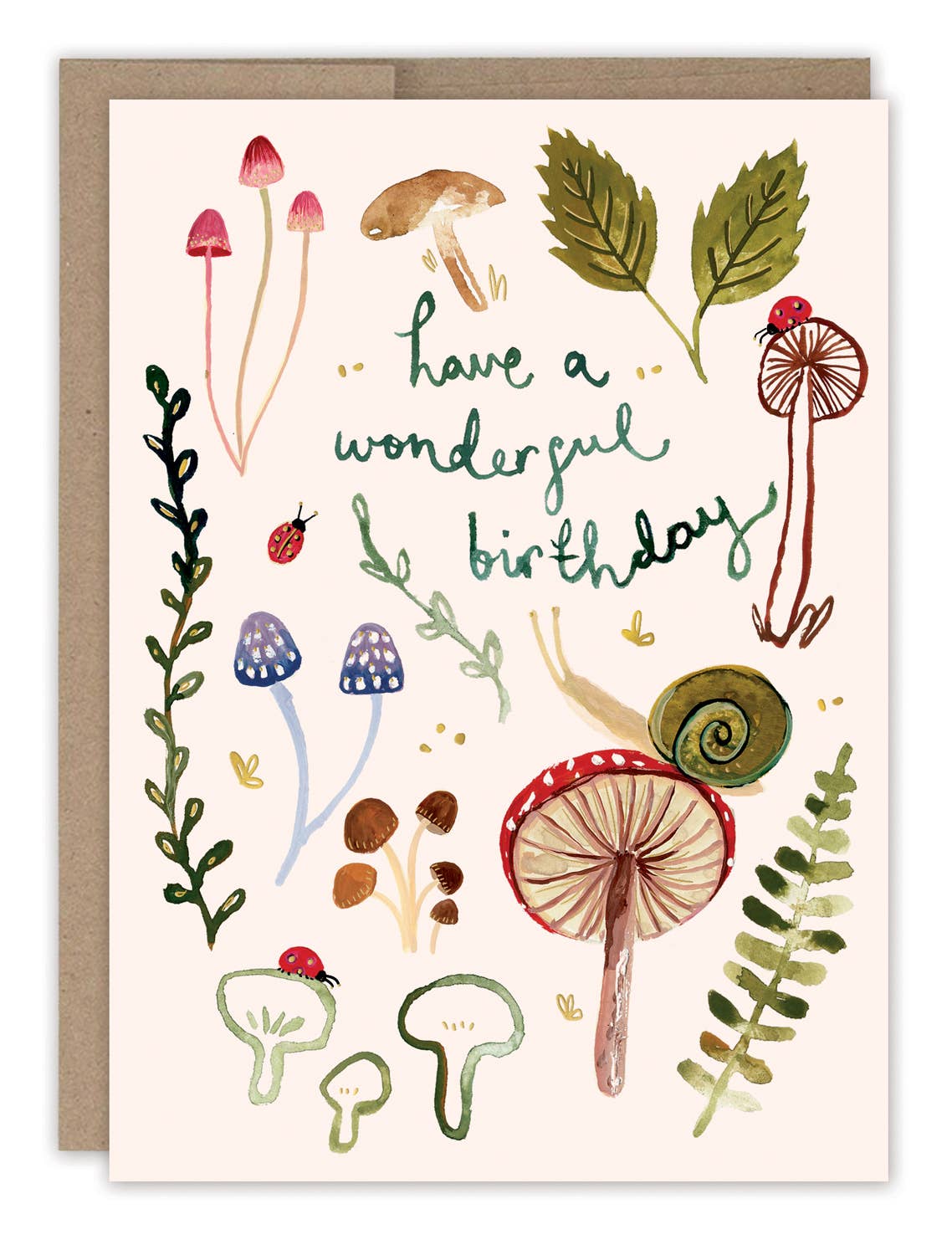 Mushrooms Wonderful Birthdav Card