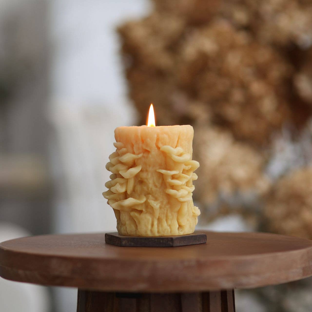 Mushroom Beeswax Candles