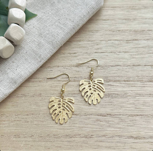 Baby Monstera Earrings