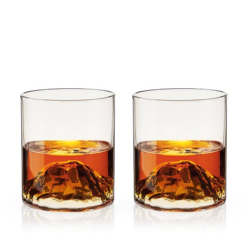 Pacific Northwest Mountain Crystal Tumblers - Set of 2