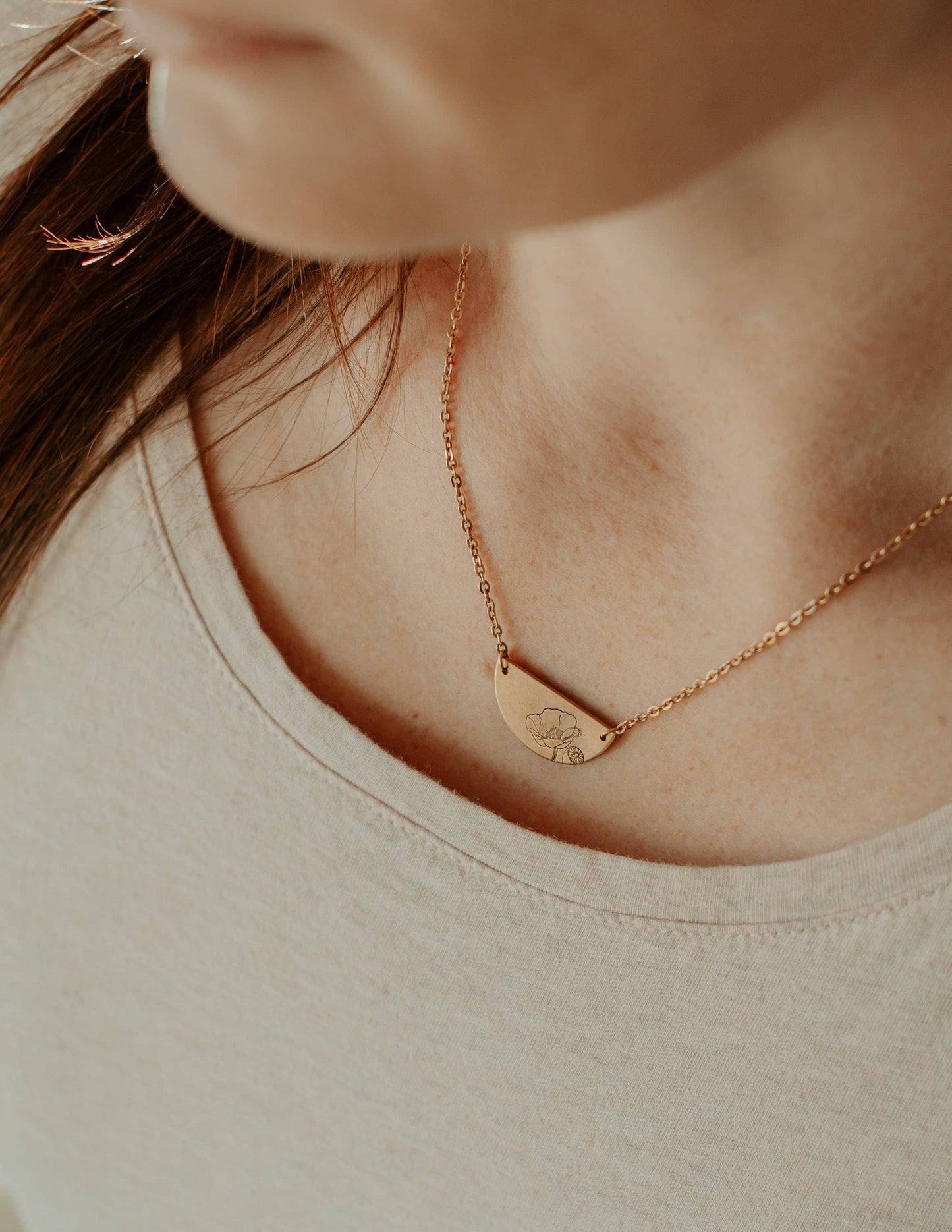 Poppy Semi-Circle Necklace
