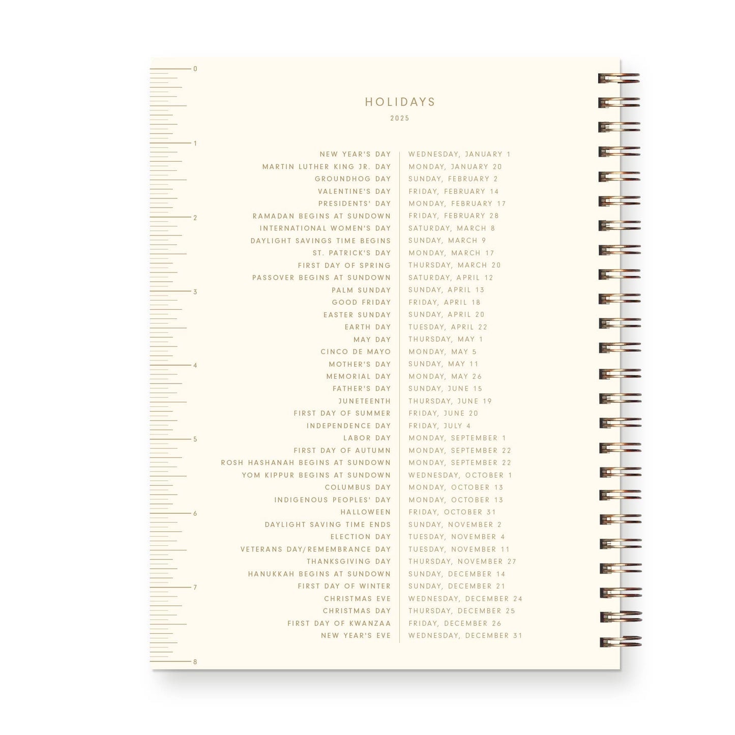 2025 Framed Floral Dated Weekly Planner