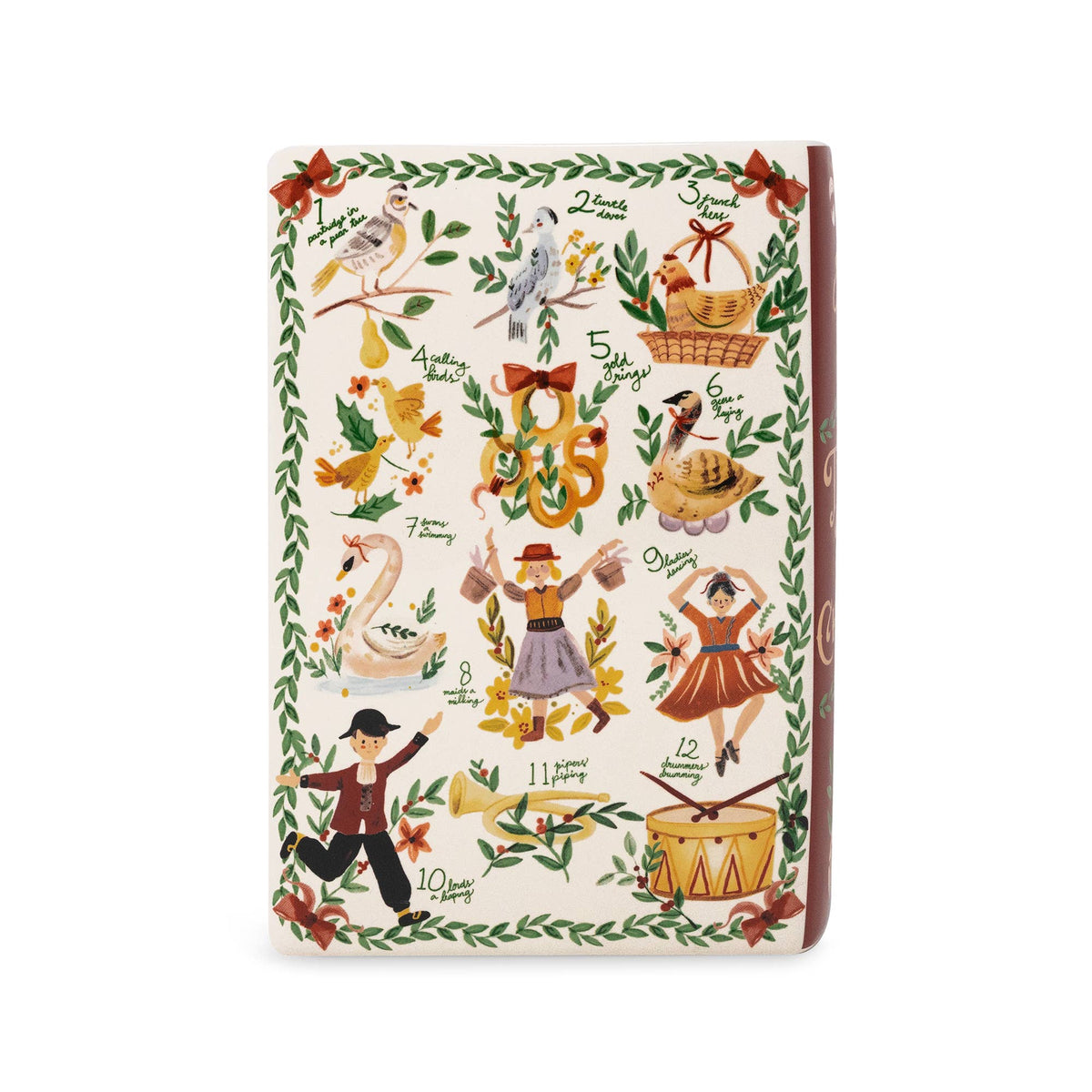 Large Book Vase, Twelve Days of Christmas