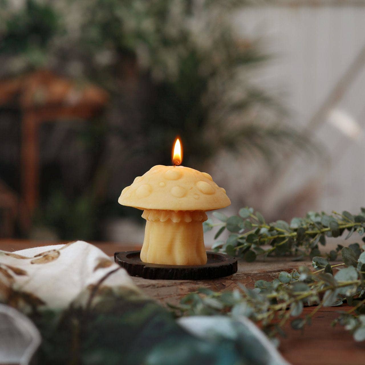 Mushroom Beeswax Candles