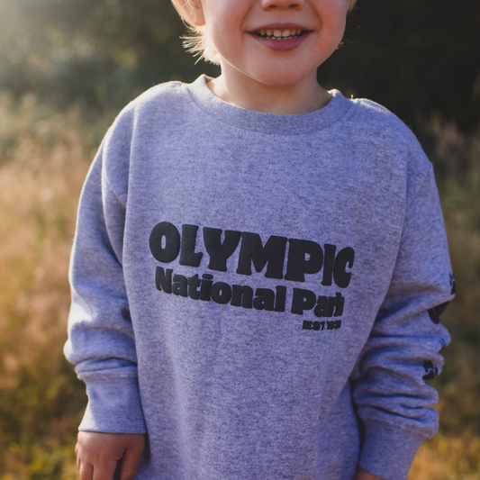 Olympic National Park Toddler & Youth Sweatshirt in Grey