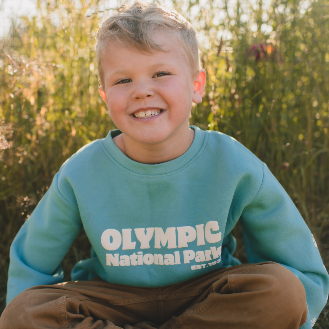 Olympic National Park Toddler & Youth Sweatshirt in Teal