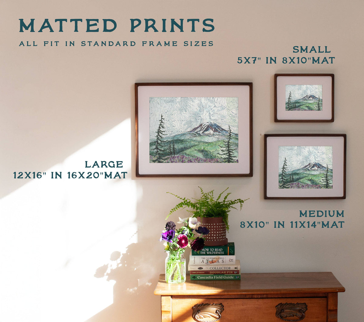 Mount Adams Summer, Washington Fine Art Matted Print