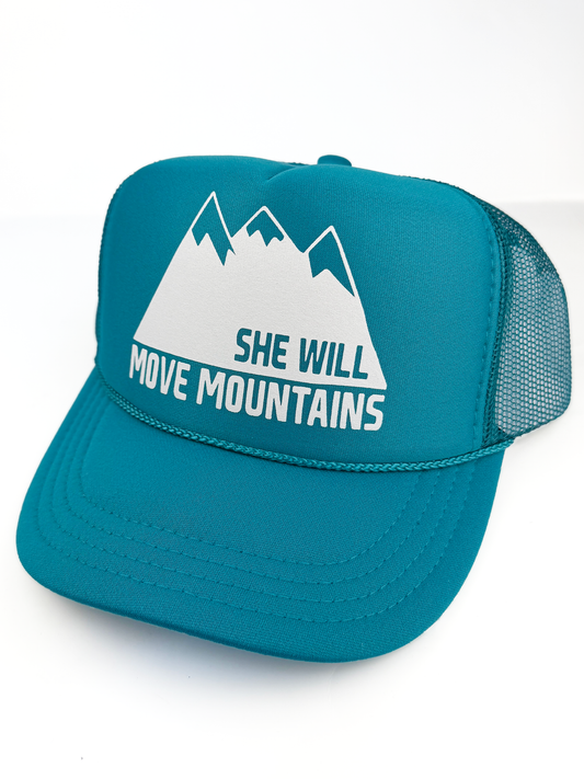 Kid She Will Move Trucker Hat: Jade