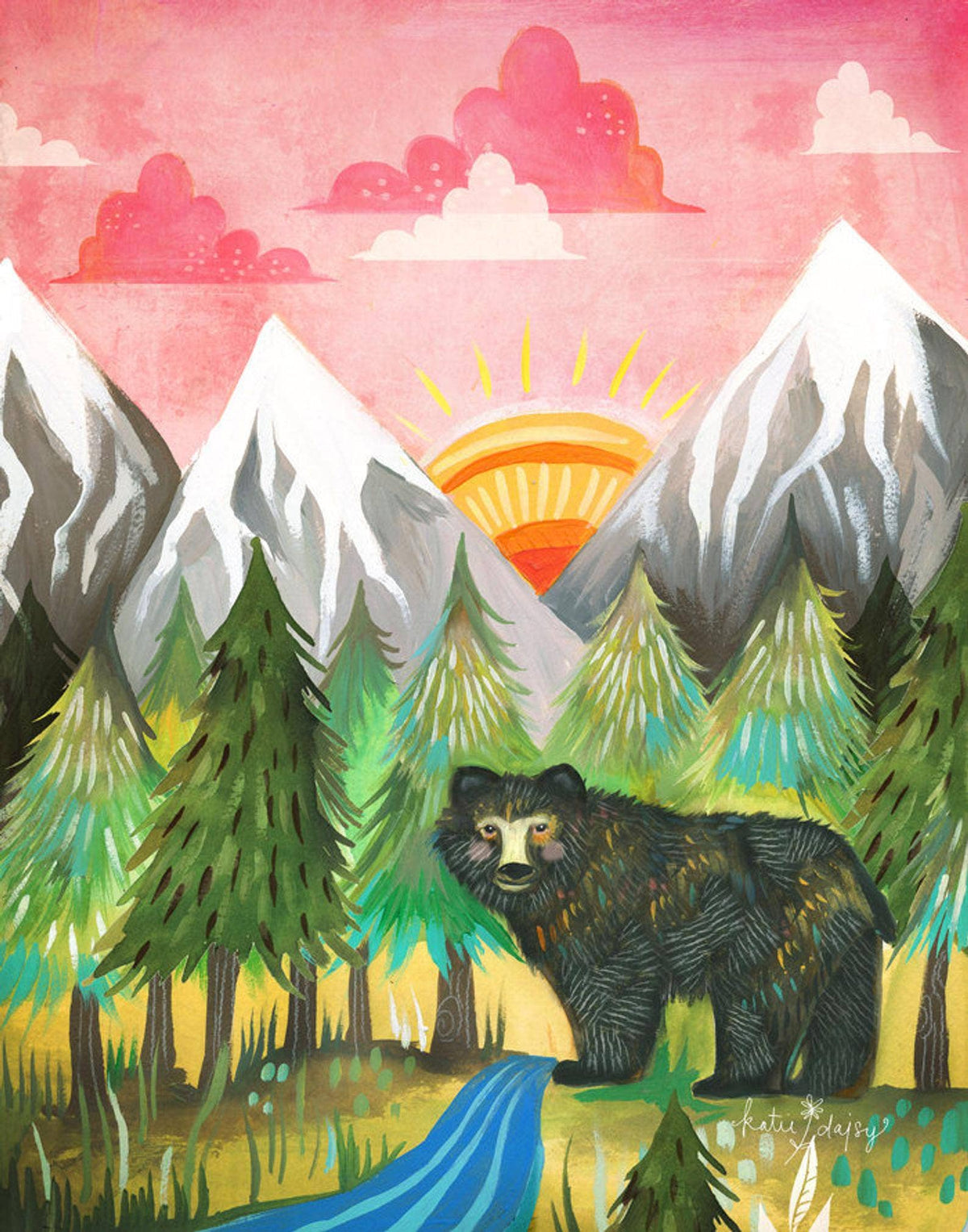 Sunrise Bear Print