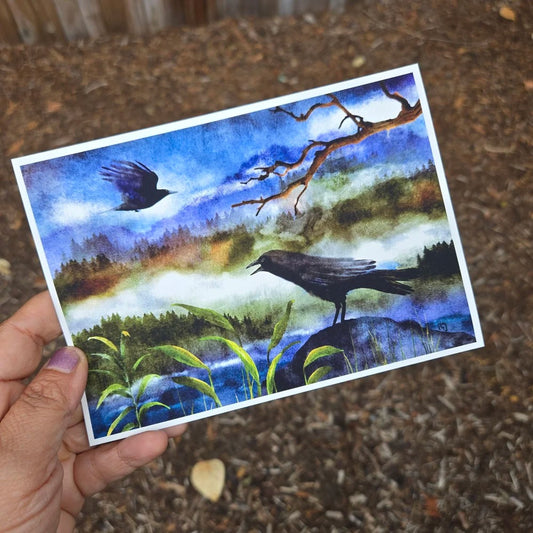 Nature Crow Art Print 5x7