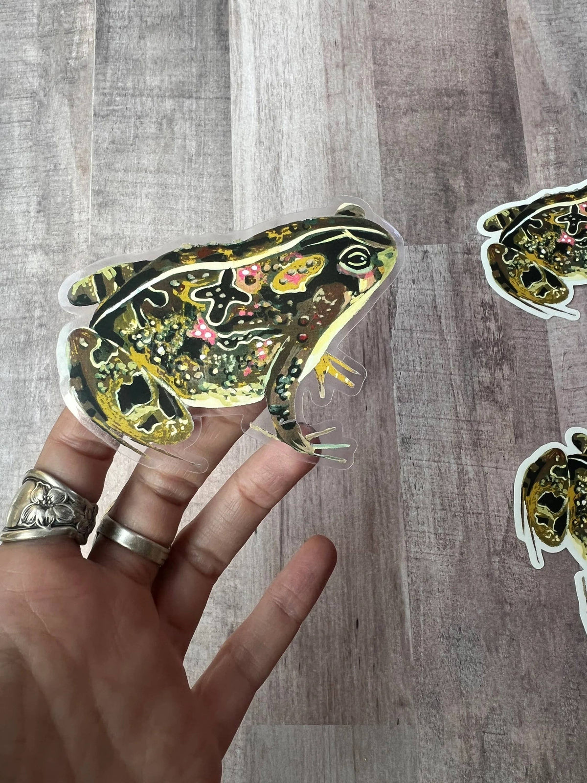 Garden Toad clear matte sticker