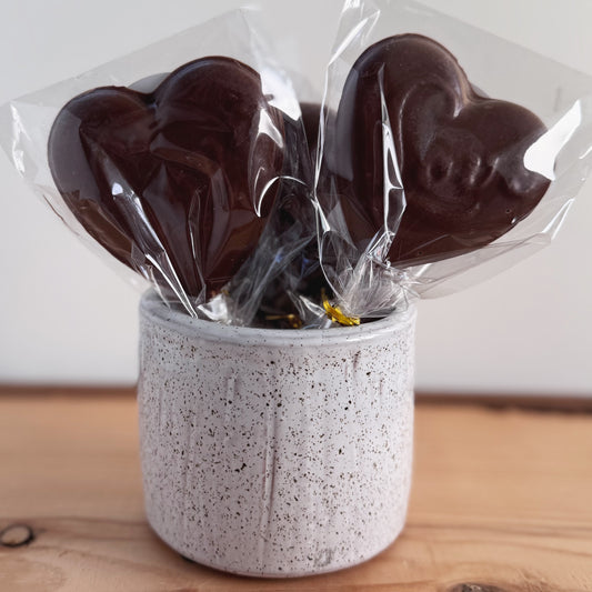 Chocolate Heart Lollies