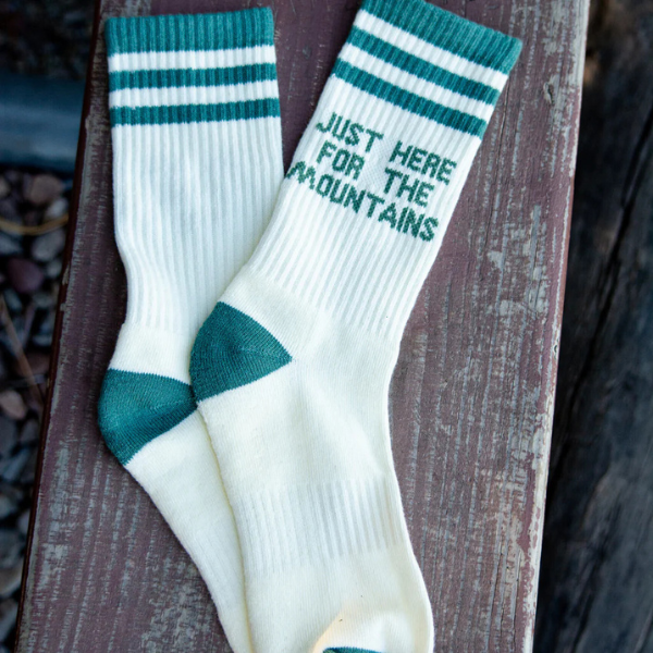 Just Here For The Mountains Socks