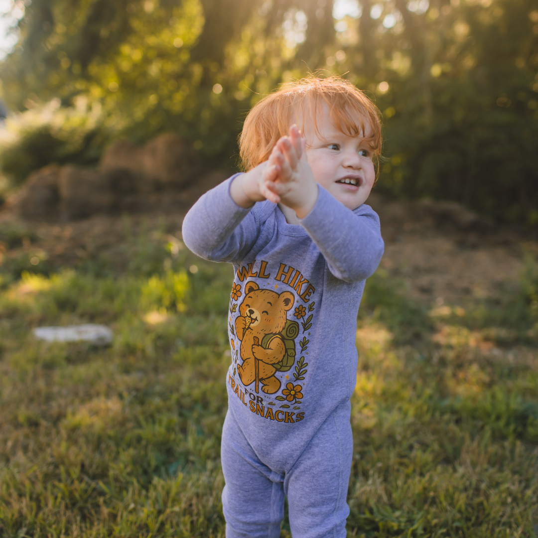 Will Hike for Snacks Infant One Piece