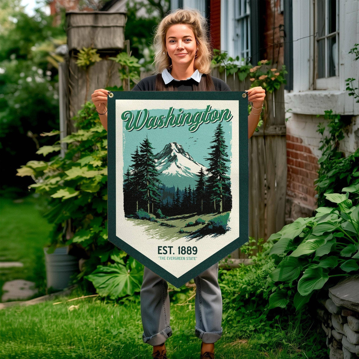 Washington Felt Camp Flag