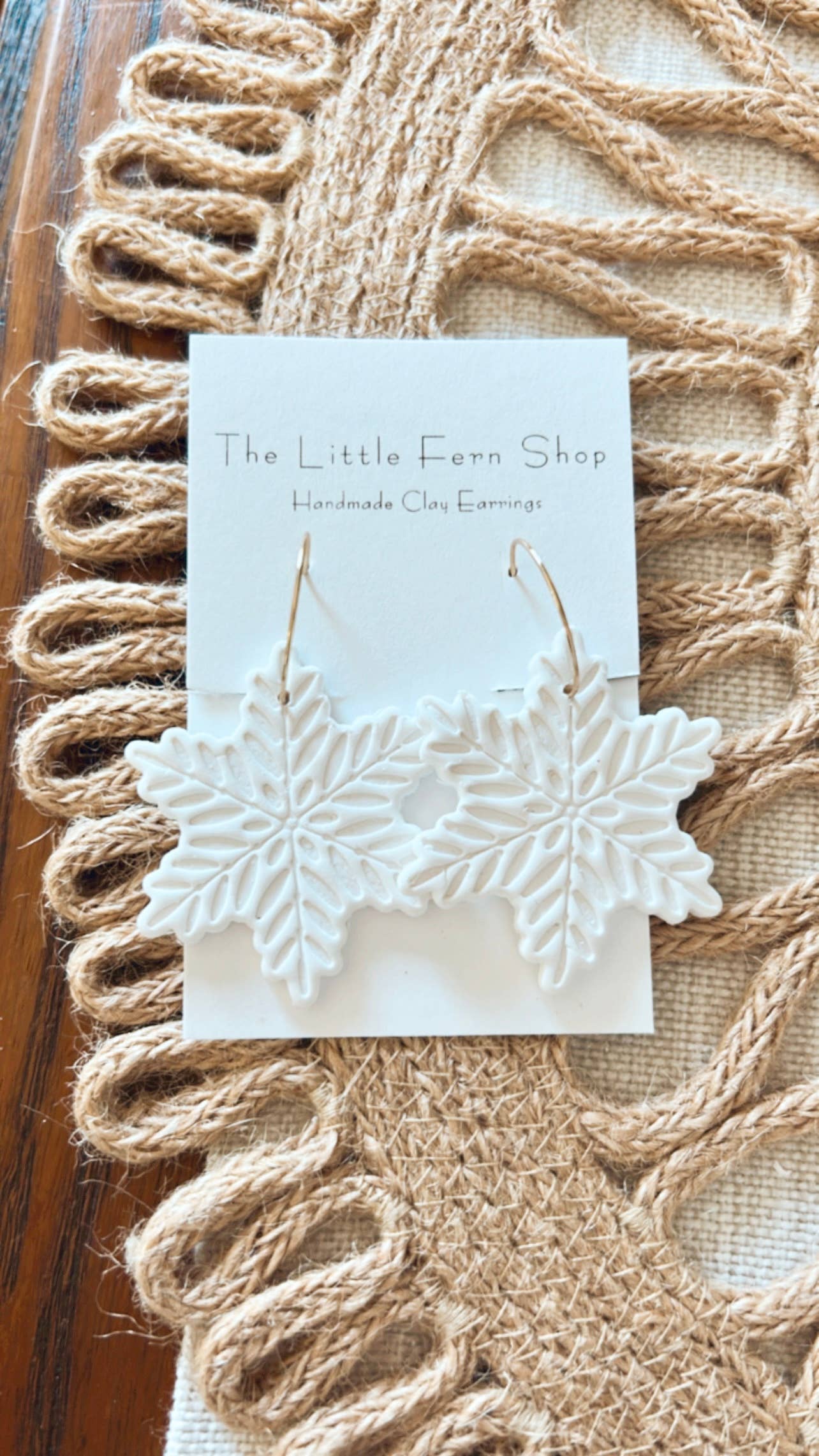 Large Snowflake Hoops