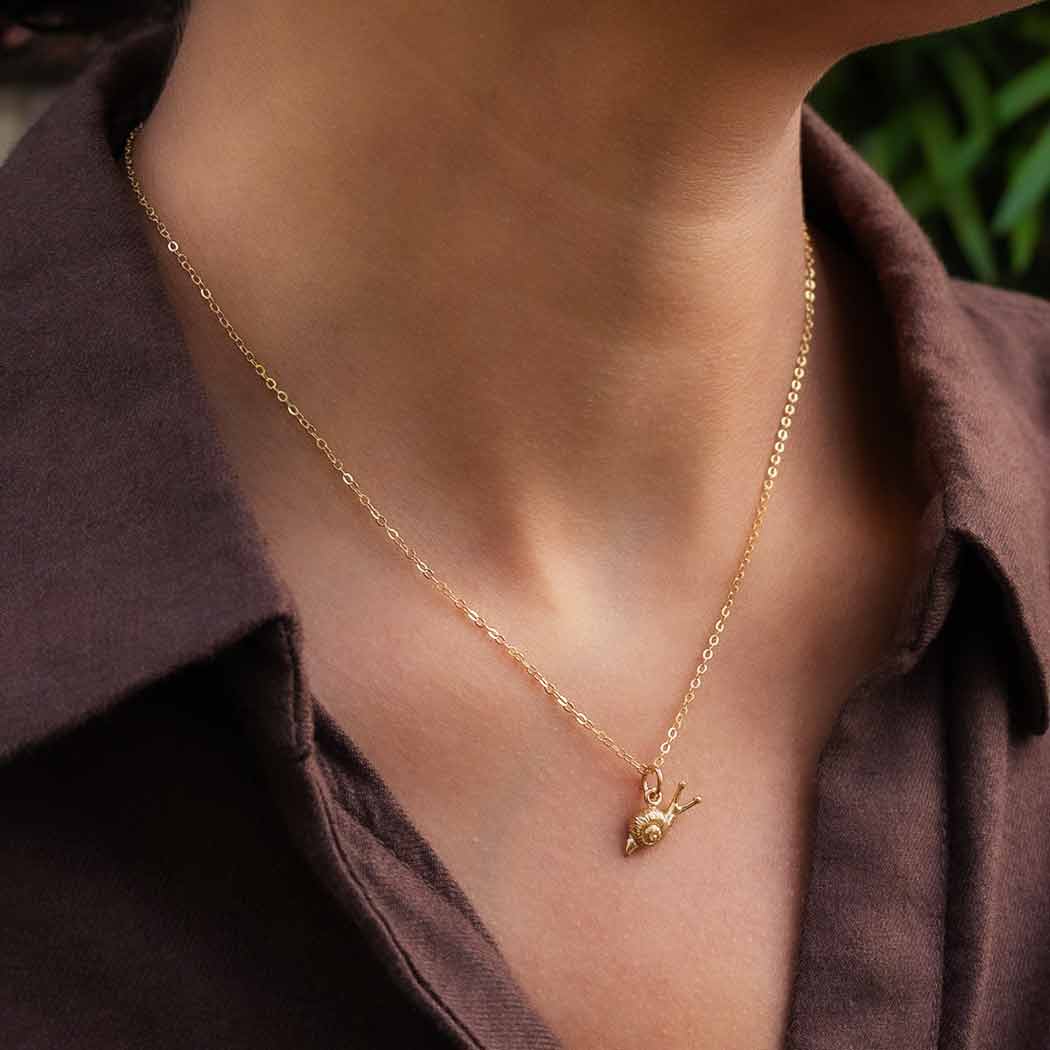 Sterling Silver Snail Necklace