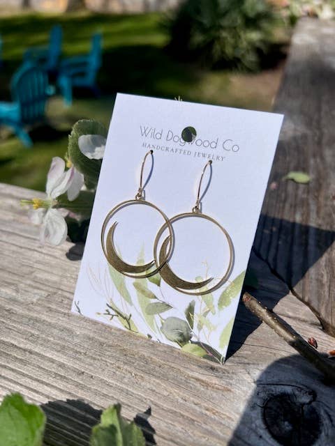 Crescent moon earrings.
