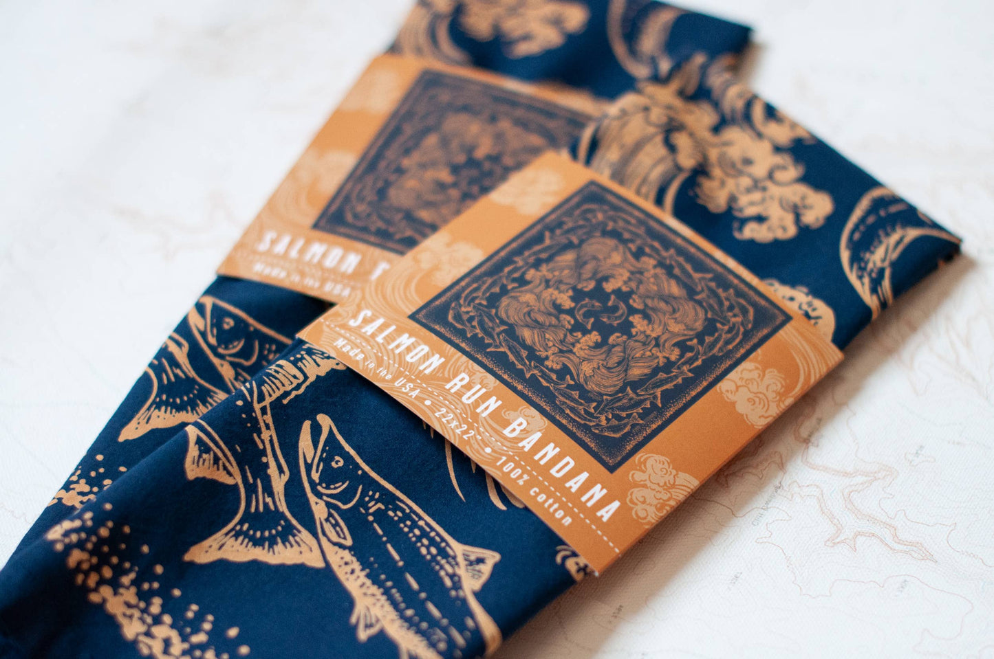 Salmon Run Premium Discharge Bandana