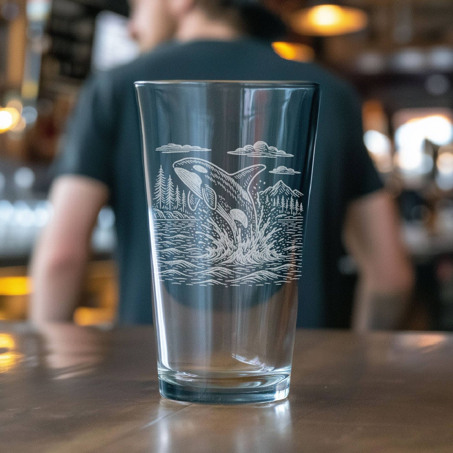 Killer Whale Orca Drinking Glass