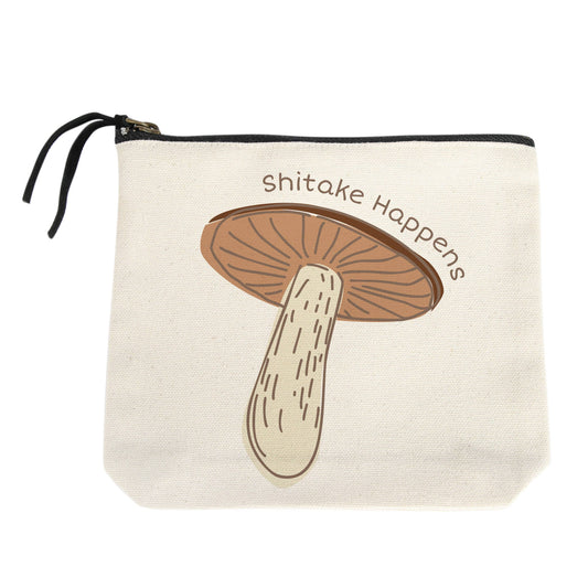 Shitake Happens Small Canvas Pouch