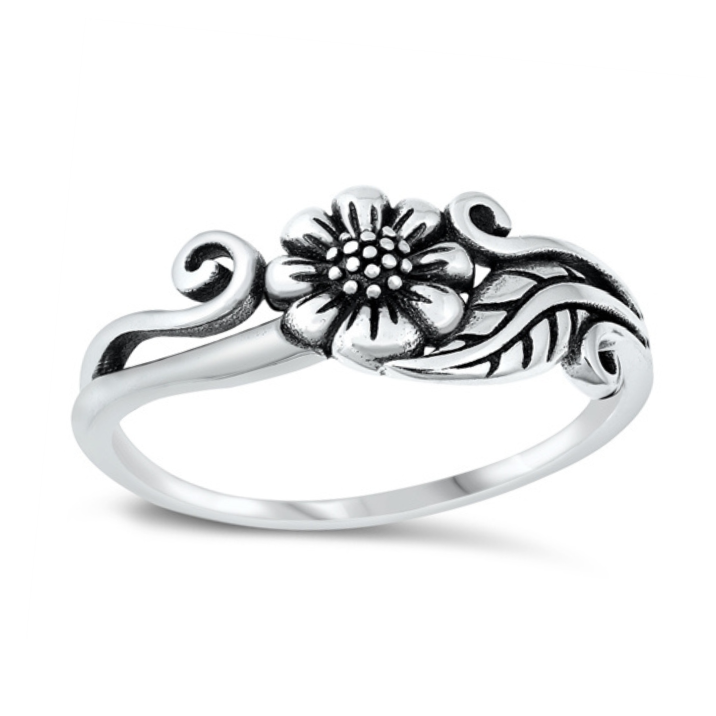 Flower with Vine Ring