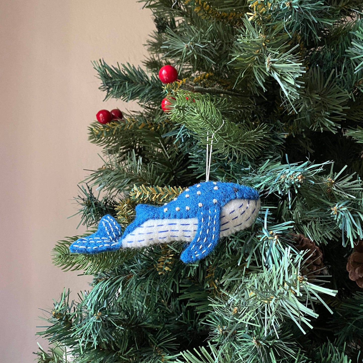 Blue Minke Whale Felt Ornament
