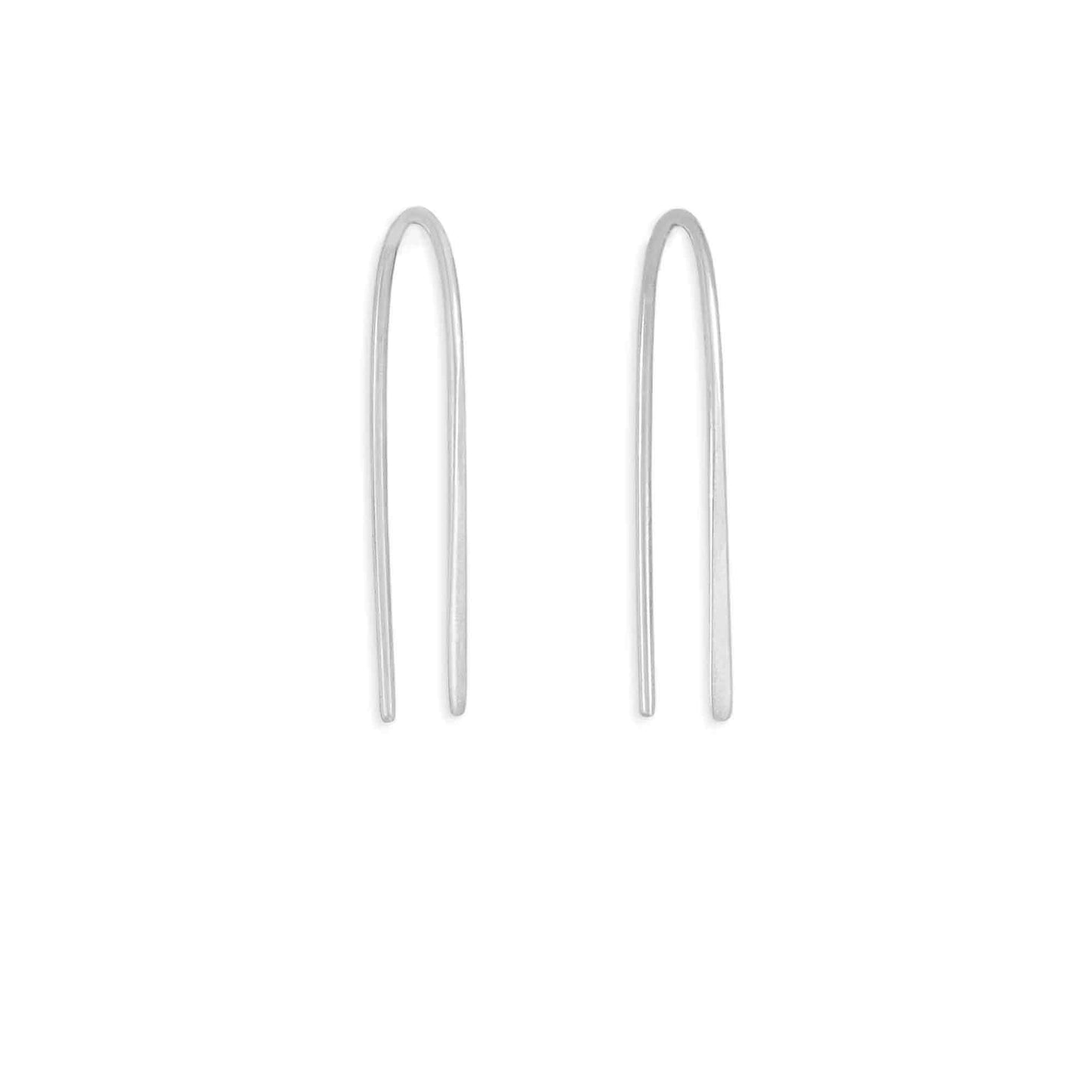 Sterling Silver or Gold Plate Arc Earrings 23x7mm