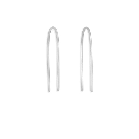 Sterling Silver or Gold Plate Arc Earrings 23x7mm