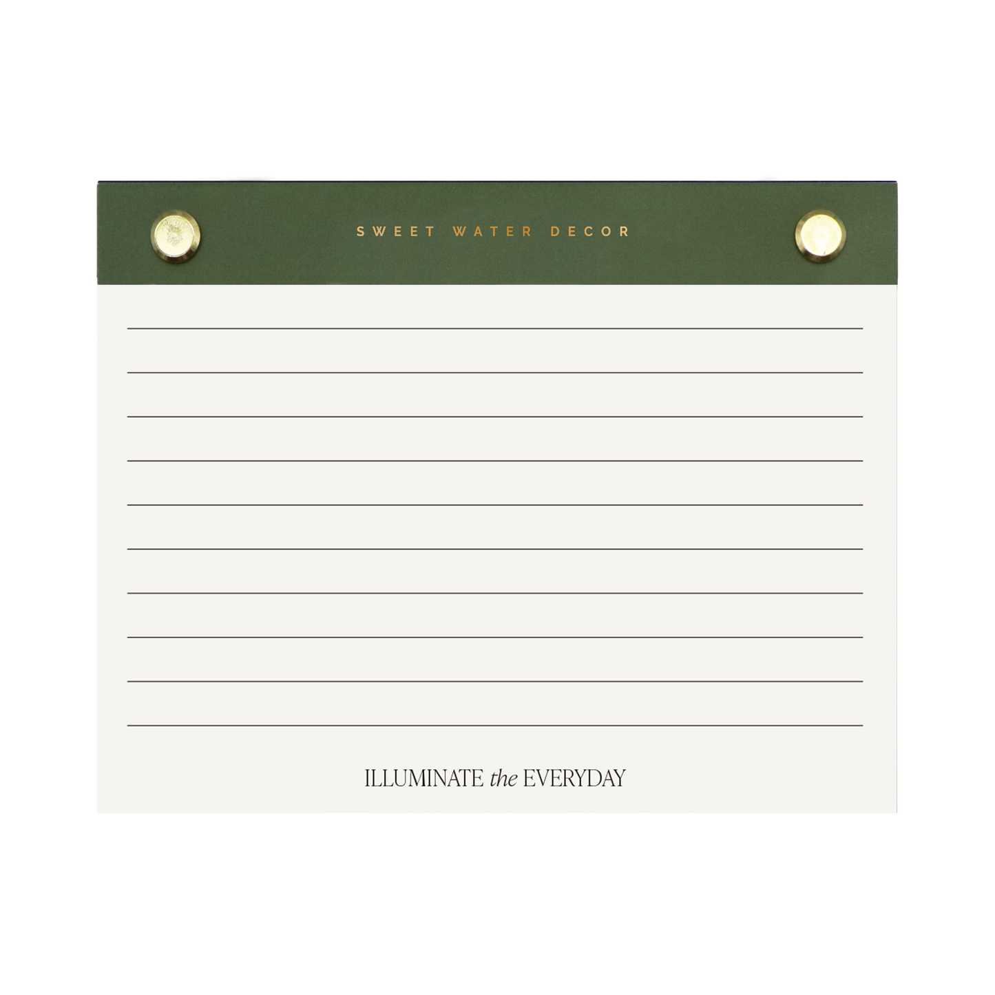 Small Green Gold Rivet Basic Notepad