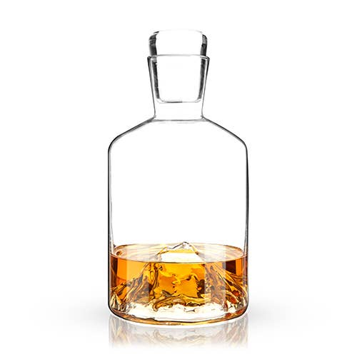 Pacific Northwest Mountain Crystal Liquor Decanter